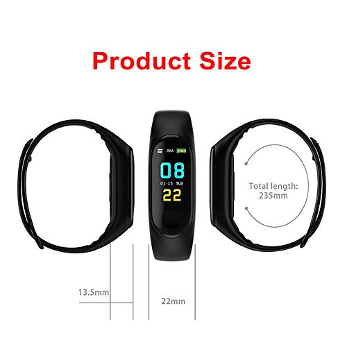 N\A Fitness Tracker, con Monitor De Ritmo Cardíaco De Presión Arterial, Podómetro, Monitor De Sueño, Contador De Calorías, Alarma Vibratoria, Temperatura Corporal, para Hombres, Mujeres