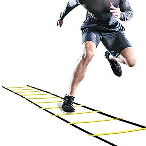 N\A Kit De Entrenamiento Speed Agility, Juego Deportivo De 23 Piezas, Escalera De Agilidad, Paracaídas De Resistencia, Banda De Tensión, Conos De Disco, Estacas De Acero, Saltar La Cuerda