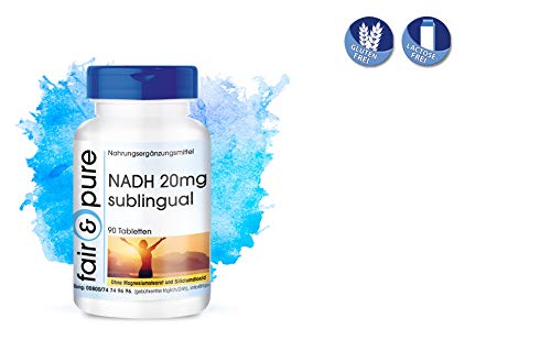 NADH 20mg Sublingual - Vegano - Alta pureza - 90 Comprimidos