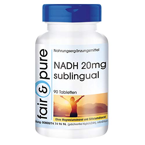 NADH 20mg Sublingual - Vegano - Alta pureza - 90 Comprimidos