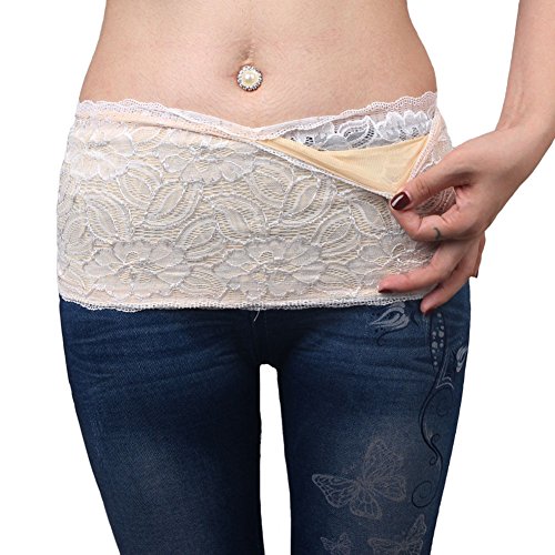 NaiCasy laufender Cinturón Riñonera Dinero Cinturón Punta – Funda de cinturón para Mujeres niña con Mango de Silicona Antideslizante Alcance Bolsillos Fit Todos los móviles Outdoor Sports Blanco 1pc