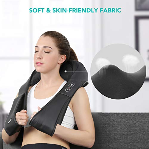 Naipo Masajeador de Cuello y Hombros Básico Shiatsu Masajeador Cervical con 3D Rotación y Función de Calor para Relajación de Fatiga en Casa, Oficina o Coche 2 Años Garantía Naipo Masajeador de Cuello y Hombros Básico Shiatsu Masajeador Cervical con 3D Rotación y Función de Calor para Relajación de Fatiga en Casa, Oficina o Coche 2 Años Garantía