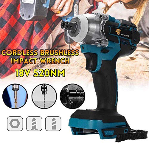 Naisicatar Llave De Impacto Sin Cable 18v De Alto Par Voltios De Litio-Ion Sin Escobillas De La Llave por Los Amantes del Arte Naisicatar Llave De Impacto Sin Cable 18v De Alto Par Voltios De Litio-Ion Sin Escobillas De La Llave por Los Amantes del Arte