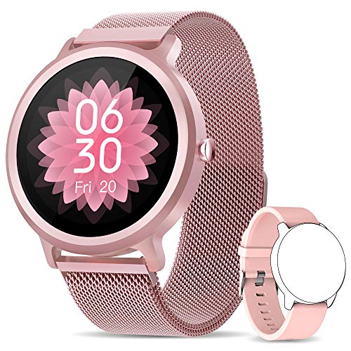 NAIXUES Smartwatch Mujer, Reloj Inteligente IP68 con 24 Modos de Deporte, Pulsómetro, Monitor de Sueño, Notificaciones Inteligentes, 1.28 Inch Pantalla Táctil Completo Smartwatch para Mujer NAIXUES Smartwatch Mujer, Reloj Inteligente IP68 con 24 Modos de Deporte, Pulsómetro, Monitor de Sueño, Notificaciones Inteligentes, 1.28 Inch Pantalla Táctil Completo Smartwatch para Mujer