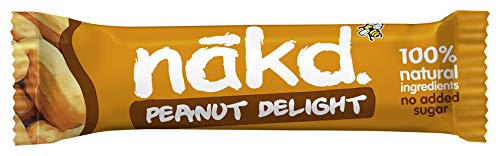 Nakd Peanut Delight - Barritas de Fruta y Frutos Secos Cacahuete - Sin Azúcar Añadido - Sin Gluten - Sin Lactosa - Vegano - Pack 18 Barritas x 35 g Nakd Peanut Delight - Barritas de Fruta y Frutos Secos Cacahuete - Sin Azúcar Añadido - Sin Gluten - Sin Lactosa - Vegano - Pack 18 Barritas x 35 g