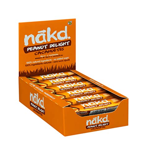 Nakd Peanut Delight - Barritas de Fruta y Frutos Secos Cacahuete - Sin Azúcar Añadido - Sin Gluten - Sin Lactosa - Vegano - Pack 18 Barritas x 35 g Nakd Peanut Delight - Barritas de Fruta y Frutos Secos Cacahuete - Sin Azúcar Añadido - Sin Gluten - Sin Lactosa - Vegano - Pack 18 Barritas x 35 g