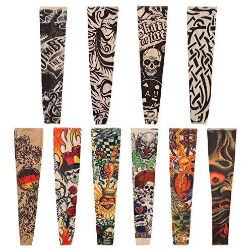 Naler 10 Mangas de Tatuajes Mangas Tatuajes Falsos Decorados Mangas Tatuajes Temporales para Brazo para Hombres y Mujeres para Fiesta de Disfraces Naler 10 Mangas de Tatuajes Mangas Tatuajes Falsos Decorados Mangas Tatuajes Temporales para Brazo para Hombres y Mujeres para Fiesta de Disfraces