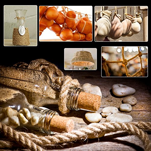 Naler Cuerda de cáñamo 25 m 6 mm, 100% Yute Natural, 4 Capas de Cuerda Gruesa para Barcos, Barras de arañar de Animales, Manualidades, Embalaje de Regalo, jardinería y floristería Naler Cuerda de cáñamo 25 m 6 mm, 100% Yute Natural, 4 Capas de Cuerda Gruesa para Barcos, Barras de arañar de Animales, Manualidades, Embalaje de Regalo, jardinería y floristería
