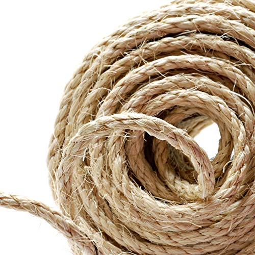 Naler Cuerda de cáñamo 25 m 6 mm, 100% Yute Natural, 4 Capas de Cuerda Gruesa para Barcos, Barras de arañar de Animales, Manualidades, Embalaje de Regalo, jardinería y floristería Naler Cuerda de cáñamo 25 m 6 mm, 100% Yute Natural, 4 Capas de Cuerda Gruesa para Barcos, Barras de arañar de Animales, Manualidades, Embalaje de Regalo, jardinería y floristería