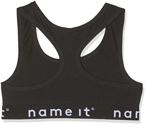 NAME IT Nkfshort Top 2p Solid Noos Corsé, Negro (Schwarz Black), 122 (Pack de 2) para Niñas