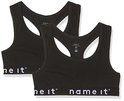 NAME IT Nkfshort Top 2p Solid Noos CorsƩ, Negro (Schwarz Black), 146 (Pack de 2) para NiƱas NAME IT Nkfshort Top 2p Solid Noos CorsƩ, Negro (Schwarz Black), 146 (Pack de 2) para NiƱas