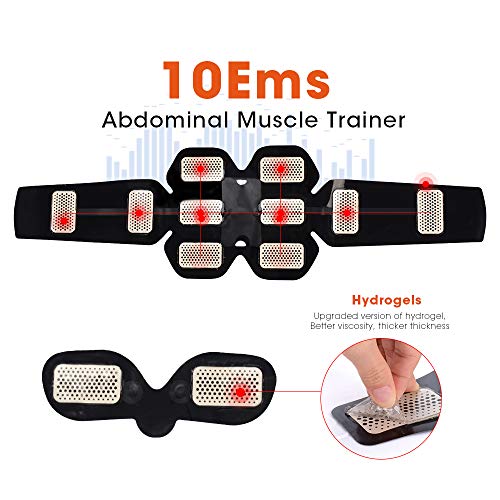 NANE Electroestimulador Abdominal, Muscular Abdominales Maquina Abdominales Electroestimulacion Gimnasia Pasiva Aparatos para Abdominales Electrica En Casa, Brazo Cintura Fitness Training Gear