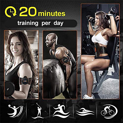 NANE Electroestimulador Abdominal, Muscular Abdominales Maquina Abdominales Electroestimulacion Gimnasia Pasiva Aparatos para Abdominales Electrica En Casa, Brazo Cintura Fitness Training Gear