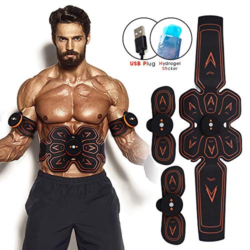 NANE Electroestimulador Abdominal, Muscular Abdominales Maquina Abdominales Electroestimulacion Gimnasia Pasiva Aparatos para Abdominales Electrica En Casa, Brazo Cintura Fitness Training Gear