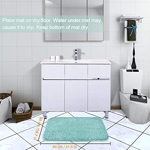 Nanrui Alfombra de Baño Antideslizante, Alfombra de Baño Ultra Absorbente puede Lavar a Máquina, Alfombra de Ducha de Microfibra Ultra Suave (50x80cm)