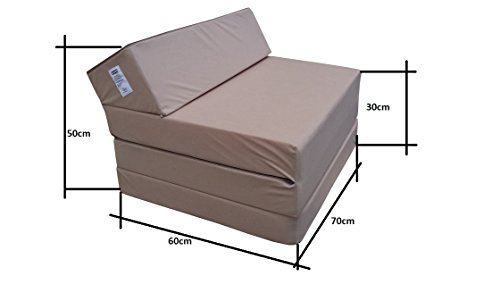 Natalia Spzoo Colchón Plegable Cama de Invitados colchón de Espuma 200x70 cm FM (Beige)