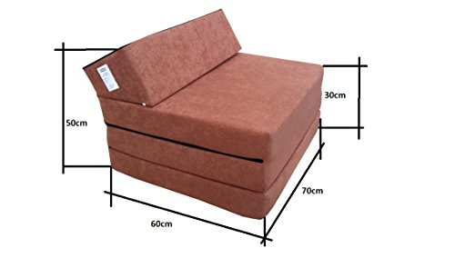 Natalia Spzoo Colchón Plegable Cama de Invitados colchón de Espuma 200x70 cm FM (Marrón Claro) Natalia Spzoo Colchón Plegable Cama de Invitados colchón de Espuma 200x70 cm FM (Marrón Claro)