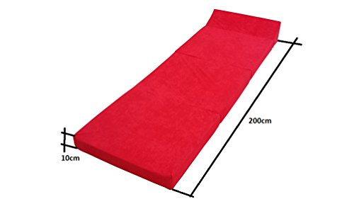 Natalia Spzoo Colchón Plegable Cama de Invitados colchón de Espuma 200x70 cm FM (Rojo)