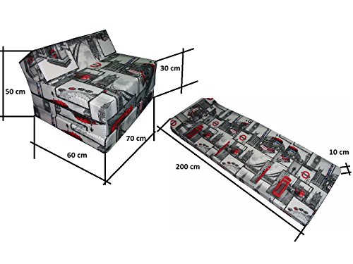 Natalia Spzoo Colchón plegable, cama de invitados, colchón de espuma 200x70 cm (Press)