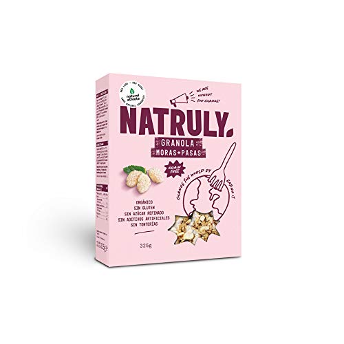 NATRULY Granola BIO de Frutos Secos y Semillas Sin Cereales, Sin Gluten y Sin AzĂșcar Refinado, Vegana, Sabor Moras y Pasas -325g NATRULY Granola BIO de Frutos Secos y Semillas Sin Cereales, Sin Gluten y Sin AzĂșcar Refinado, Vegana, Sabor Moras y Pasas -325g