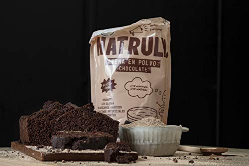 NATRULY Harina de Avena Sabor Chocolate, BIO Avena en Polvo Sin Azúcar, Sin Gluten, 1 KG (antes Natural Athlete)