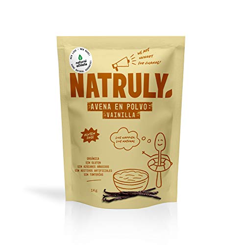 NATRULY Harina de Avena Sabor Vainilla, BIO Avena en Polvo Sin AzĂșcar, Sin Gluten, 1 KG (antes Natural Athlete) NATRULY Harina de Avena Sabor Vainilla, BIO Avena en Polvo Sin AzĂșcar, Sin Gluten, 1 KG (antes Natural Athlete)