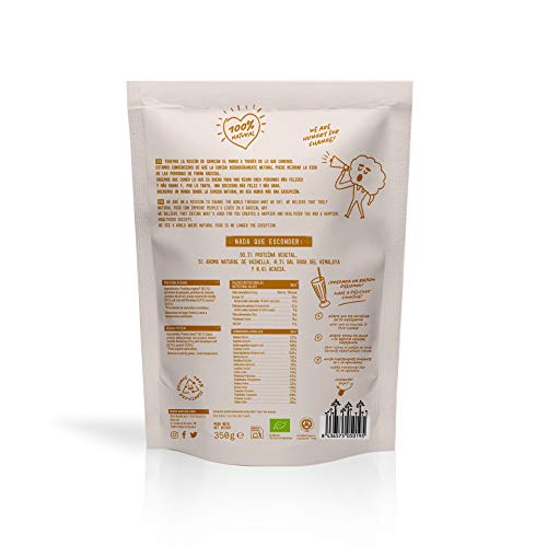 NATRULY Proteína Vegana BIO Vainilla, 78% Proteína, 100% Natural Sin Azúcar, Sin Gluten, Sin Lactosa -350g (antes Natural Athlete)