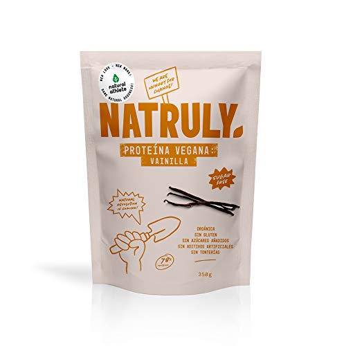 NATRULY Proteína Vegana BIO Vainilla, 78% Proteína, 100% Natural Sin Azúcar, Sin Gluten, Sin Lactosa -350g (antes Natural Athlete) NATRULY Proteína Vegana BIO Vainilla, 78% Proteína, 100% Natural Sin Azúcar, Sin Gluten, Sin Lactosa -350g (antes Natural Athlete)