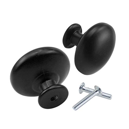 Natuce 10PCS Negro Pomo de Armario Redondo, Tirador para cajón, Pomos y Tiradores de Muebles, 30mm Pomos, pomos Redondos, para Puertas, Armarios de Cocina,Cajones - un Solo Agujero Natuce 10PCS Negro Pomo de Armario Redondo, Tirador para cajón, Pomos y Tiradores de Muebles, 30mm Pomos, pomos Redondos, para Puertas, Armarios de Cocina,Cajones - un Solo Agujero