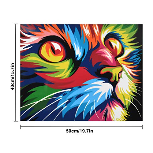 NATUCE Pintar por Numeros para Adultos Niños Pintura por Números con Pinceles y Pinturas Decoraciones, DIY Conjunto Completo de Pinturas para el Hogar Colorido Gato (16*20 Pulgadas, Sin Marco) NATUCE Pintar por Numeros para Adultos Niños Pintura por Números con Pinceles y Pinturas Decoraciones, DIY Conjunto Completo de Pinturas para el Hogar Colorido Gato (16*20 Pulgadas, Sin Marco)
