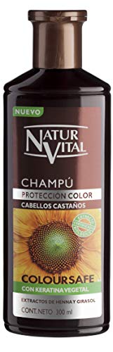 NATUR VITAL champú protección color cabellos castaños bote 300 ml