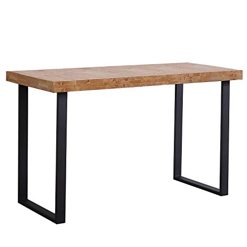 Natural, Mesa de Estudio, Escritorio, Despacho o Oficina, Acabado en Roble Salvaje y Negro, Medidas: 120 cm (Largo) x 60 cm (Ancho) x 73 cm (Alto) Natural, Mesa de Estudio, Escritorio, Despacho o Oficina, Acabado en Roble Salvaje y Negro, Medidas: 120 cm (Largo) x 60 cm (Ancho) x 73 cm (Alto)