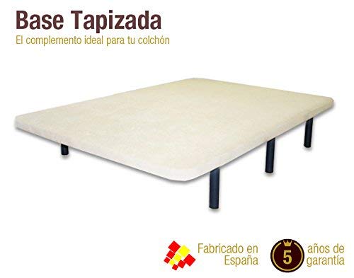Naturconfort Base tapizada 3D, Madera, Blanco, 150x190cm