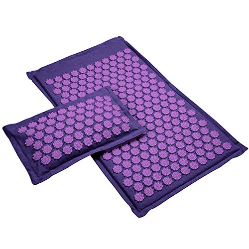 Nature Linen Coconut Palm Masaje Yoga Mat Sport Pillow Mat con Bolsa Lotus Spike Acupressure Mat Cojín, Set C, Nature Linen Coconut Palm Masaje Yoga Mat Sport Pillow Mat con Bolsa Lotus Spike Acupressure Mat Cojín, Set C,
