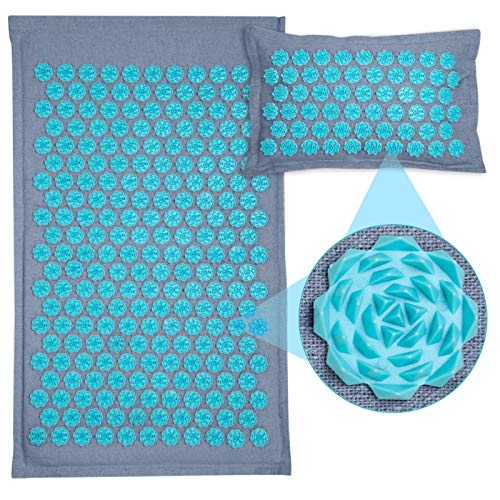 Nature Linen Coconut Palm Massage estera de yoga estera de almohada deportiva con bolsa Lotus Spike Acupressure Mat Cojín Nature Linen Coconut Palm Massage estera de yoga estera de almohada deportiva con bolsa Lotus Spike Acupressure Mat Cojín