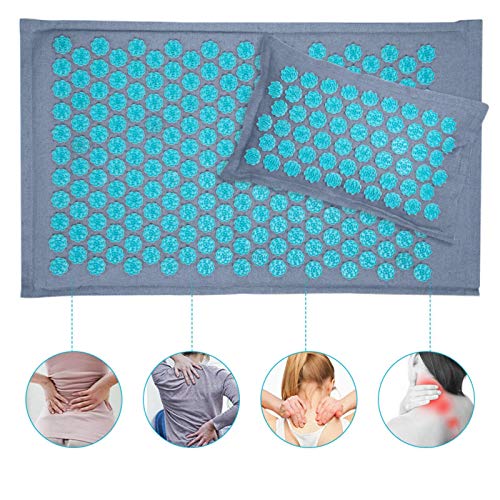 Nature Linen Coconut Palm Massage estera de yoga estera de almohada deportiva con bolsa Lotus Spike Acupressure Mat Cojín