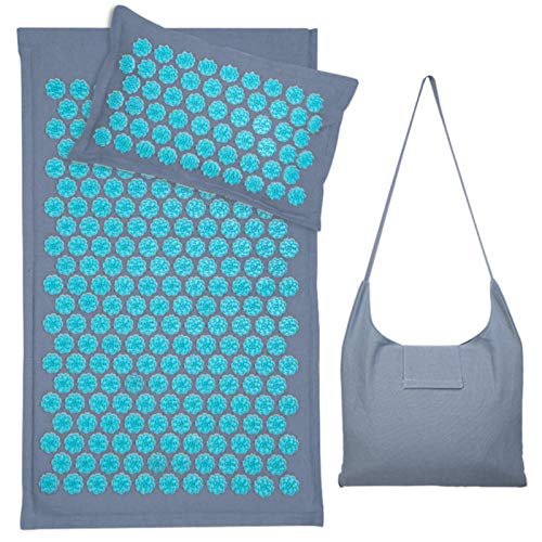 Nature Linen Coconut Palm Massage estera de yoga estera de almohada deportiva con bolsa Lotus Spike Acupressure Mat Cojín