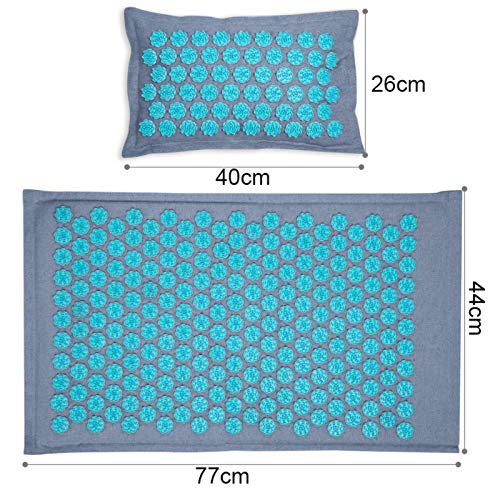 Nature Linen Coconut Palm Massage estera de yoga estera de almohada deportiva con bolsa Lotus Spike Acupressure Mat Cojín Nature Linen Coconut Palm Massage estera de yoga estera de almohada deportiva con bolsa Lotus Spike Acupressure Mat Cojín