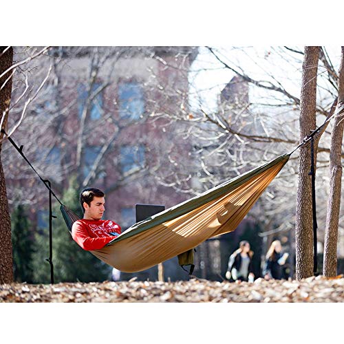 NatureFun Hamaca ultraligera para camping| 300kg de capacidad de carga, (275 x 140 cm) Estilo paracaídas de Nylon, transpirable y de secado rápido. 2 mosquetones premium, 2 eslingas de nylon incluidas NatureFun Hamaca ultraligera para camping| 300kg de capacidad de carga, (275 x 140 cm) Estilo paracaídas de Nylon, transpirable y de secado rápido. 2 mosquetones premium, 2 eslingas de nylon incluidas