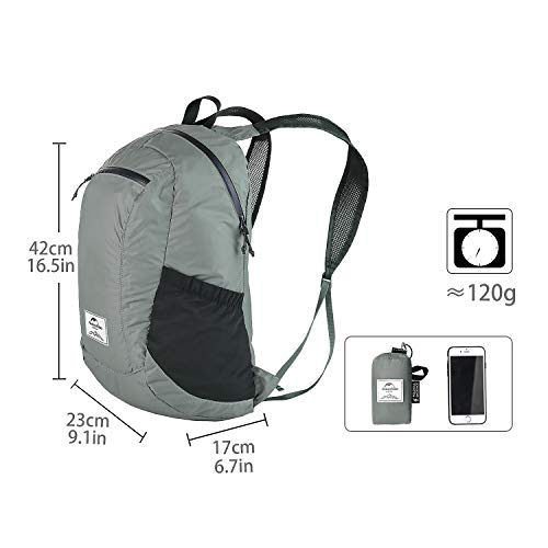 Naturehike Ultraligera Mochila Plegable 18L Pequeña Mochila de Senderismo para Mujeres Hombres Impermeable Mochila para Escalar Camping Ciclismo Bicicleta de Viaje de Negocios (Gris) Naturehike Ultraligera Mochila Plegable 18L Pequeña Mochila de Senderismo para Mujeres Hombres Impermeable Mochila para Escalar Camping Ciclismo Bicicleta de Viaje de Negocios (Gris)