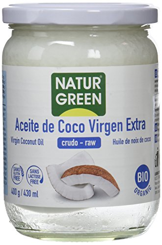 NaturGreen Aceite de coco Virgen Bio, Primera presión en frío - 400 gr. NaturGreen Aceite de coco Virgen Bio, Primera presión en frío - 400 gr.