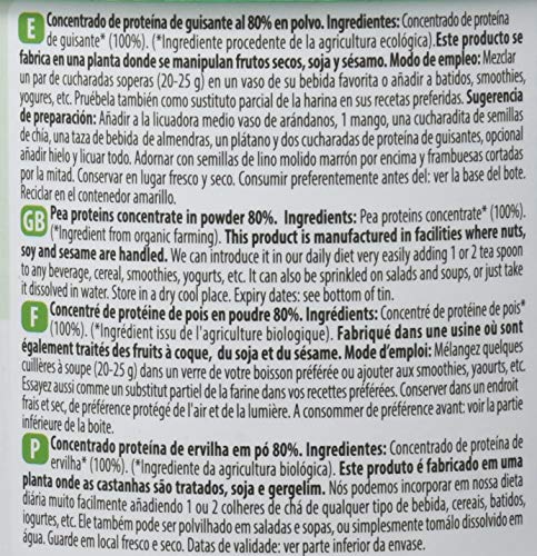 NaturGreen Proteína de Guisante Superalimento Bio - 250 gr