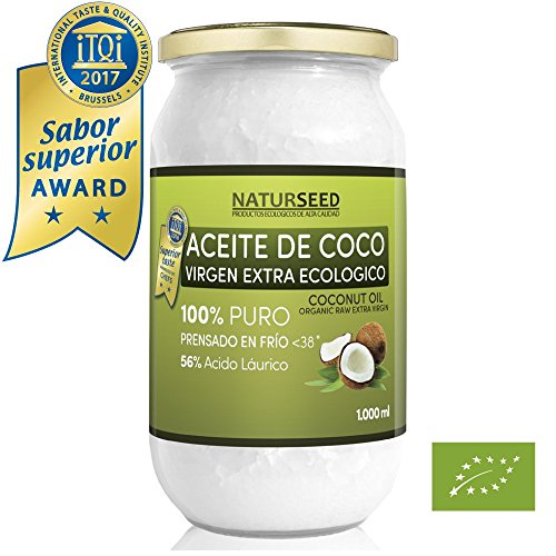 Naturseed Aceite de coco - Virgen Extra Organico, Ecologico - Puro, Natural - 1000ml - Para el Cabello y El Cuerpo, Facial, Dientes , Bebes, Para Cocinar - Masaje con Aceites Esenciales - Ebook Gratis Naturseed Aceite de coco - Virgen Extra Organico, Ecologico - Puro, Natural - 1000ml - Para el Cabello y El Cuerpo, Facial, Dientes , Bebes, Para Cocinar - Masaje con Aceites Esenciales - Ebook Gratis