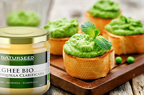 Naturseed Ghee Organico - Mantequilla Clarificada Bio Pura Ayurveda - Organic Butter Grassfed - Sin Lactosa - Vacas alimentadas sólo de pastos ecologicos - Sabor Dulce - 250º- Recetas Gratis (500GR) Naturseed Ghee Organico - Mantequilla Clarificada Bio Pura Ayurveda - Organic Butter Grassfed - Sin Lactosa - Vacas alimentadas sólo de pastos ecologicos - Sabor Dulce - 250º- Recetas Gratis (500GR)