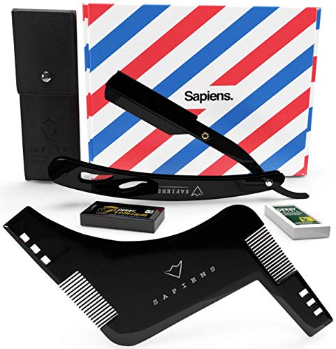 Navaja de Afeitar de Barbero y Peine Plantilla Guía de Sapiens - Kit barba hombre para el afeitado con 10 Cuchillas de doble hoja Derby (20 Cuchillas de afeitar barbero Simples) Navaja de Afeitar de Barbero y Peine Plantilla Guía de Sapiens - Kit barba hombre para el afeitado con 10 Cuchillas de doble hoja Derby (20 Cuchillas de afeitar barbero Simples)