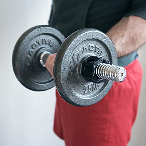 Navaris 2X Abrazaderas para Levantamiento de Pesas - Par de topes para Barra olímpica - Abrazadera para Halterofilia Crossfit con Bloqueo de 30MM Navaris 2X Abrazaderas para Levantamiento de Pesas - Par de topes para Barra olímpica - Abrazadera para Halterofilia Crossfit con Bloqueo de 30MM