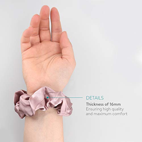 Navaris 2x Coletero de seda para pelo - Gomas para el cabello de tela - Set 2x cinta elástica - Scrunchies para moños trenzas - Azul oscuro y rosa Navaris 2x Coletero de seda para pelo - Gomas para el cabello de tela - Set 2x cinta elástica - Scrunchies para moños trenzas - Azul oscuro y rosa