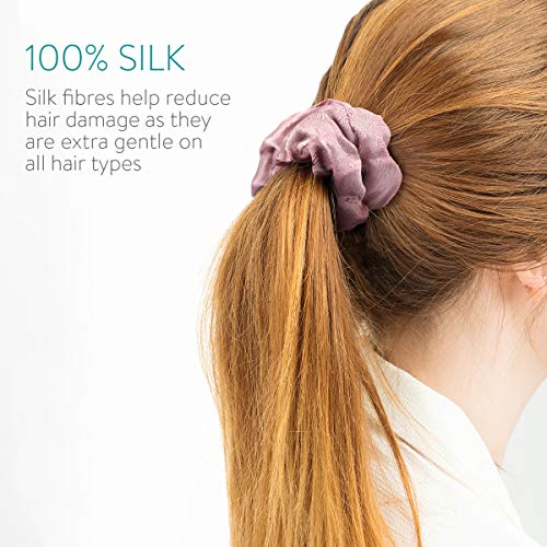 Navaris 2x Coletero de seda para pelo - Gomas para el cabello de tela - Set 2x cinta elástica - Scrunchies para moños trenzas - Azul oscuro y rosa Navaris 2x Coletero de seda para pelo - Gomas para el cabello de tela - Set 2x cinta elástica - Scrunchies para moños trenzas - Azul oscuro y rosa