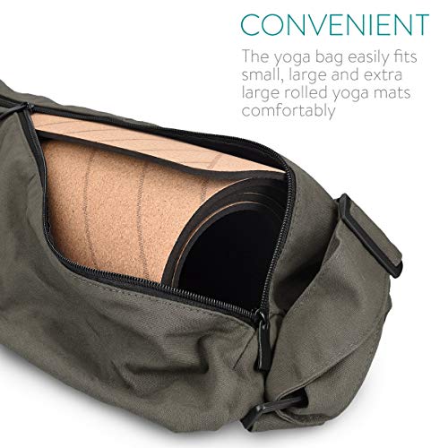 Navaris Bolsa XXL para Esterilla de Yoga de algodón - Bolso Grande para Alfombrilla de Yoga con Cierre y Correa - Funda Grande 72 x 29 CM - Marrón Navaris Bolsa XXL para Esterilla de Yoga de algodón - Bolso Grande para Alfombrilla de Yoga con Cierre y Correa - Funda Grande 72 x 29 CM - Marrón