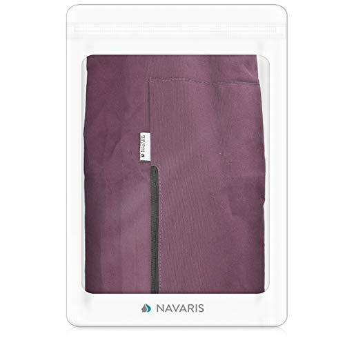 Navaris Bolsa XXL para Esterilla de Yoga de algodón - Bolso para Alfombrilla de Yoga con Cierre y Correa - Funda Grande de 72 x 29 CM - En púrpura